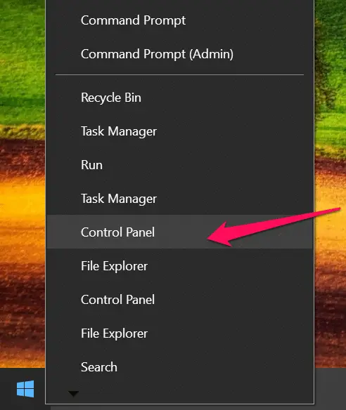 How to open Control Panel in Windows 10