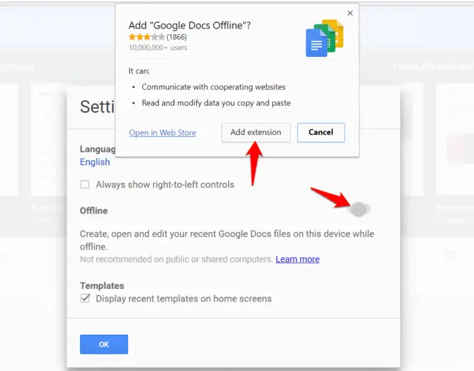 how to write in docs google drive offline
