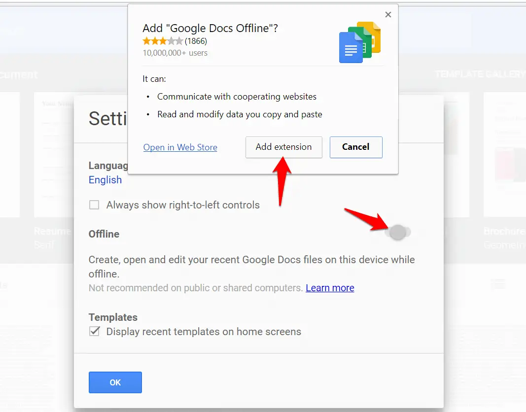 How to make google docs available offline