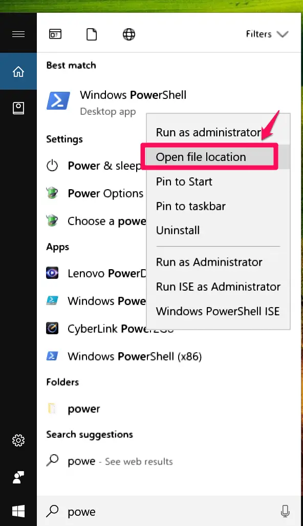 Run Powershell as Administrator