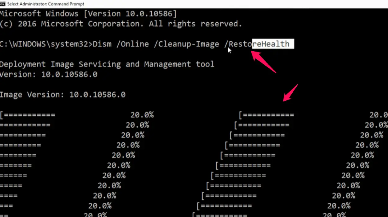 Run SFC Command in Windows 10 to repair System files