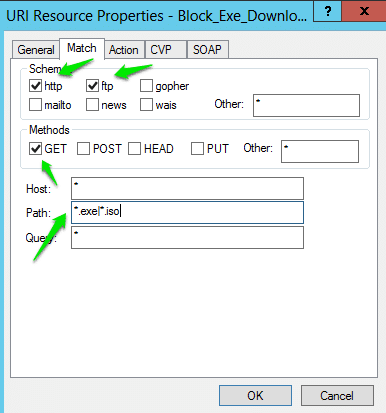 Block Exe and other file format download in Checkpoint Firewall