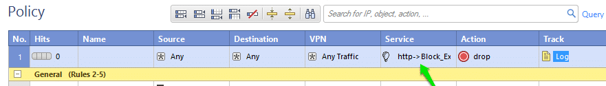 Block Exe and other file format download in Checkpoint Firewall