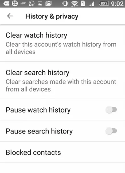 How to Delete YouTube history in Android