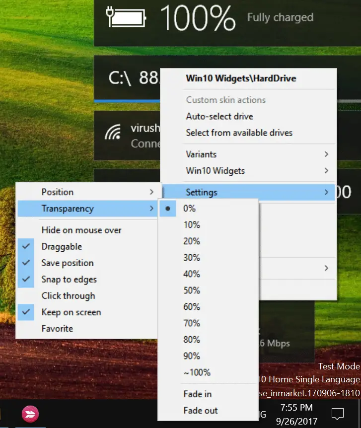 How to add widgets to windows 10 desktop