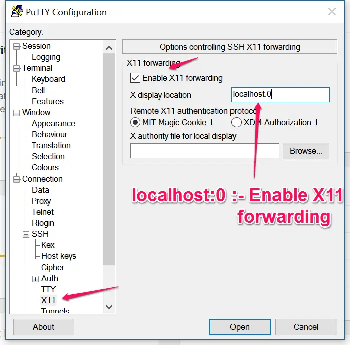 How to enable x11 forwarding in Kali Linux
