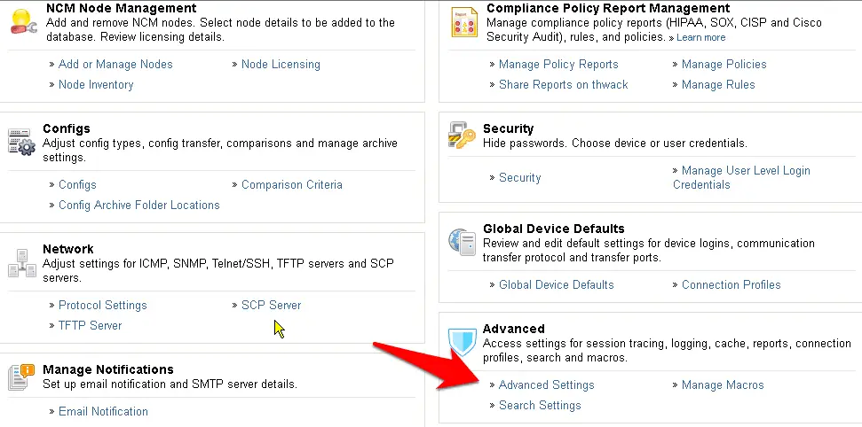 How to Setup Solarwinds NCM Session Trace