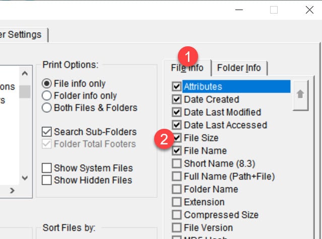 How To Print lists of Files in a Folder in Windows 10