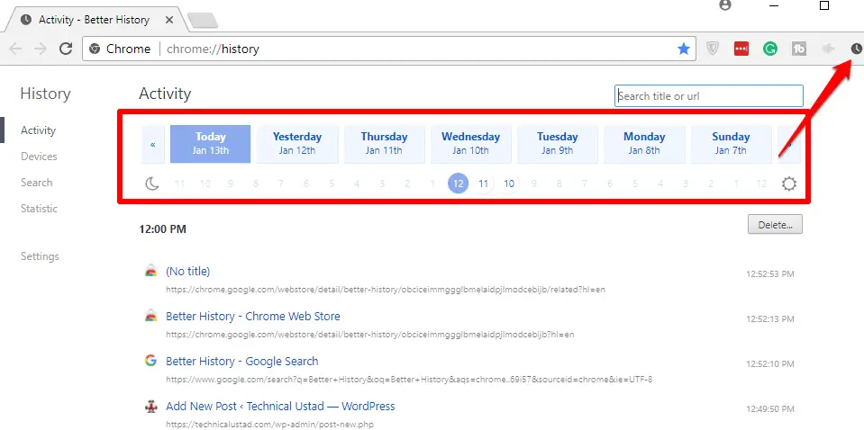 Make your Chrome history easier to search with Better History