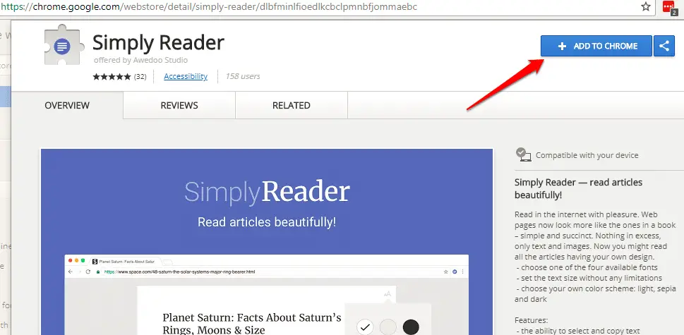 How to Add a One-click Reading Mode to chrome