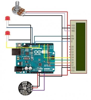 How to Build DIY Heart Rate Monitor with Arduino Circuit Diagram