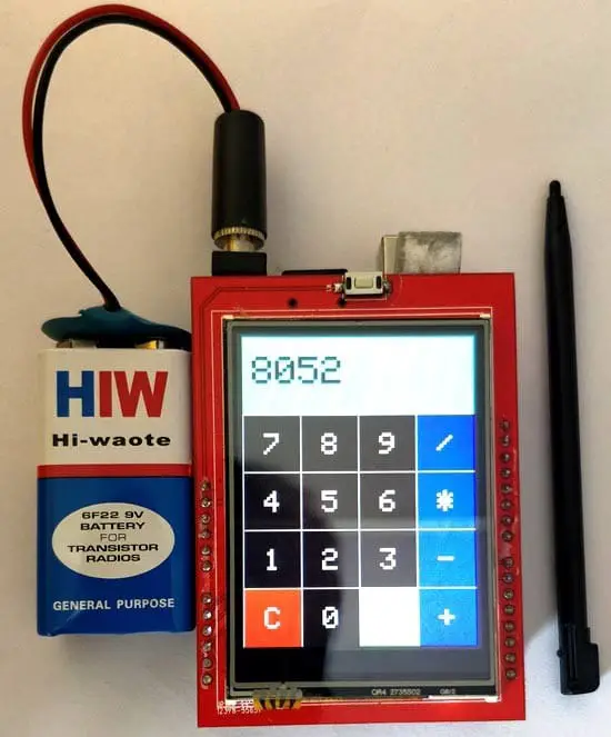  Arduino touch screen calculator