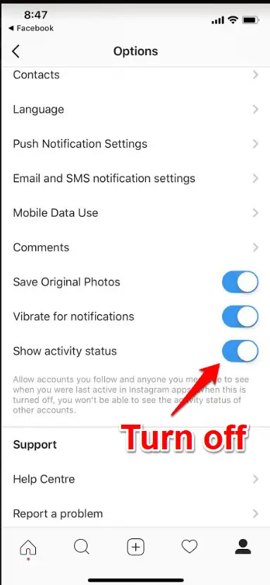 How to Stop revealing your Instagram status