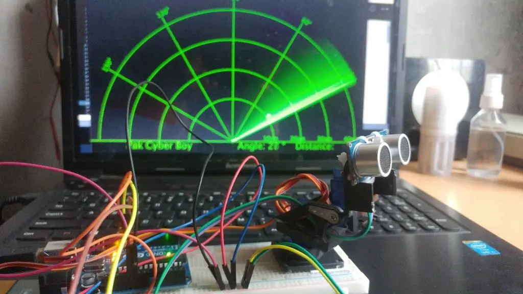 Build Radar with Arduino using HC-SR04 and SG90 Servo
