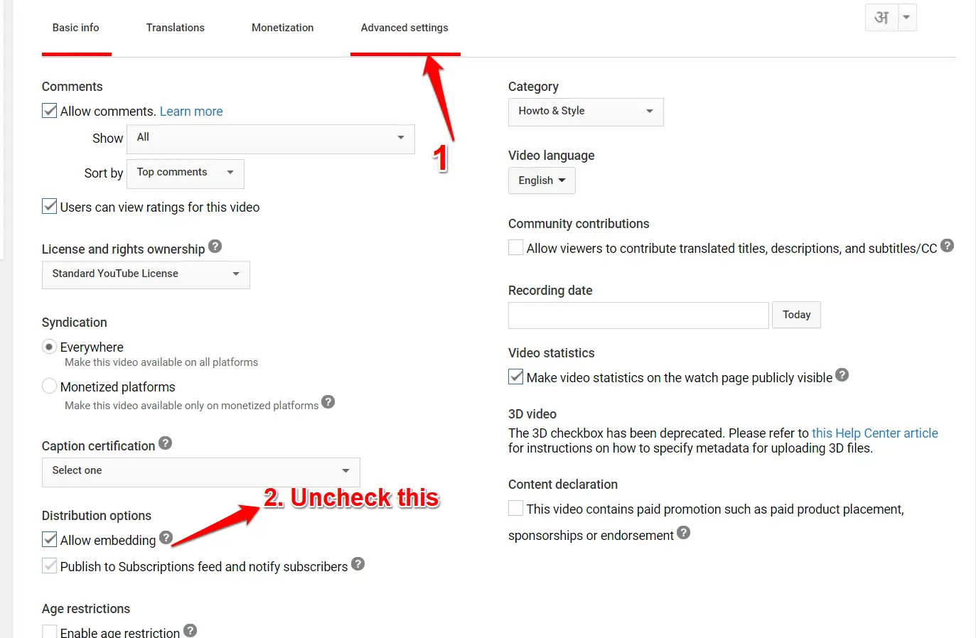 How to Disable Embedding Of Your YouTube Videos