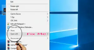 How to Fix Open with Option missing from the menu in Windows 10