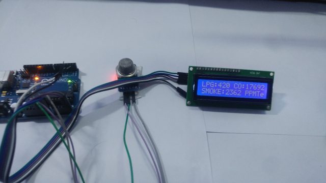 Build Gas sensing system with Arduino, 16X2 LCD and MQ2