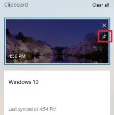Windows 10 clipboard history