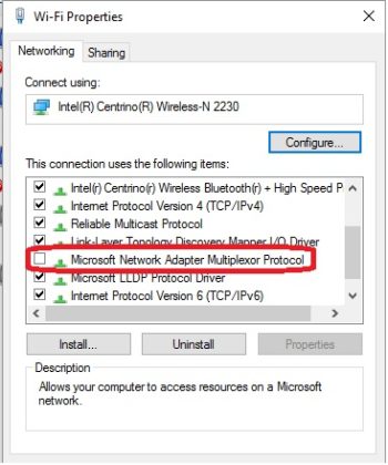 Microsoft network adapter multiplexor driver что это