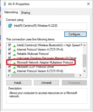 microsoft network adapter multiplexor tool