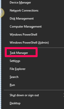 hotkey for task manager