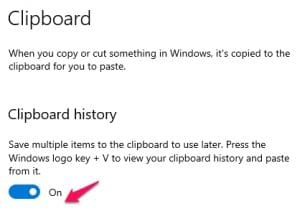 How To Use Windows 10 Clipboard History