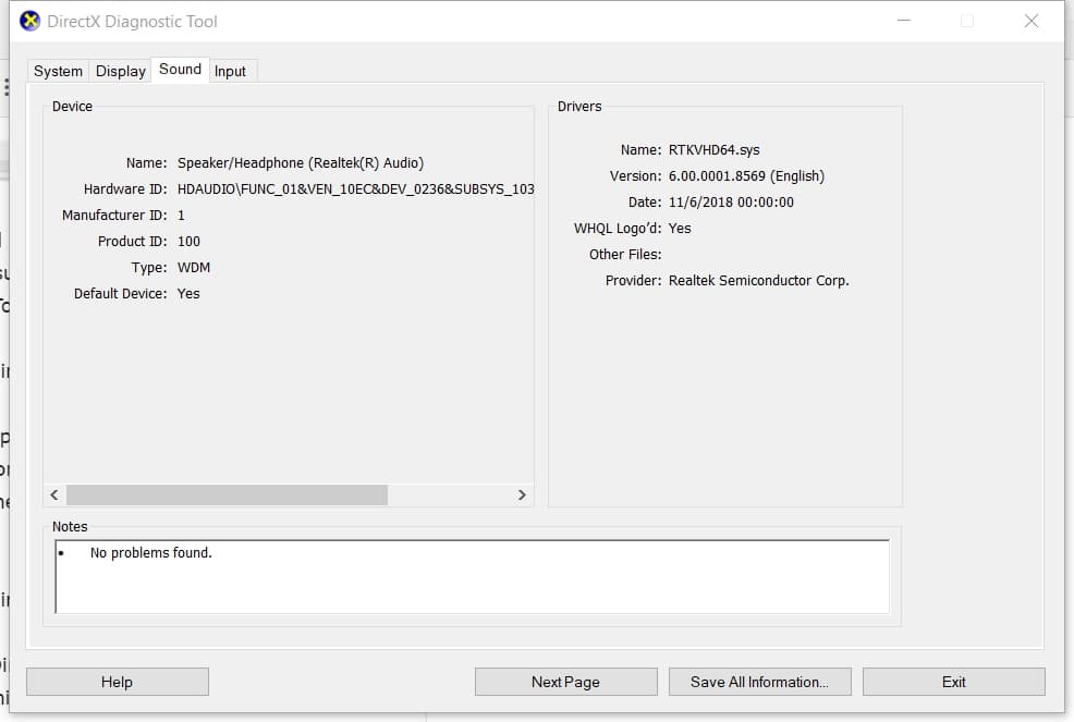 directx diagnostic tool download windows 10