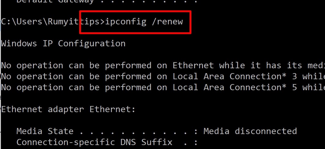 ipv6 connectivity no network access