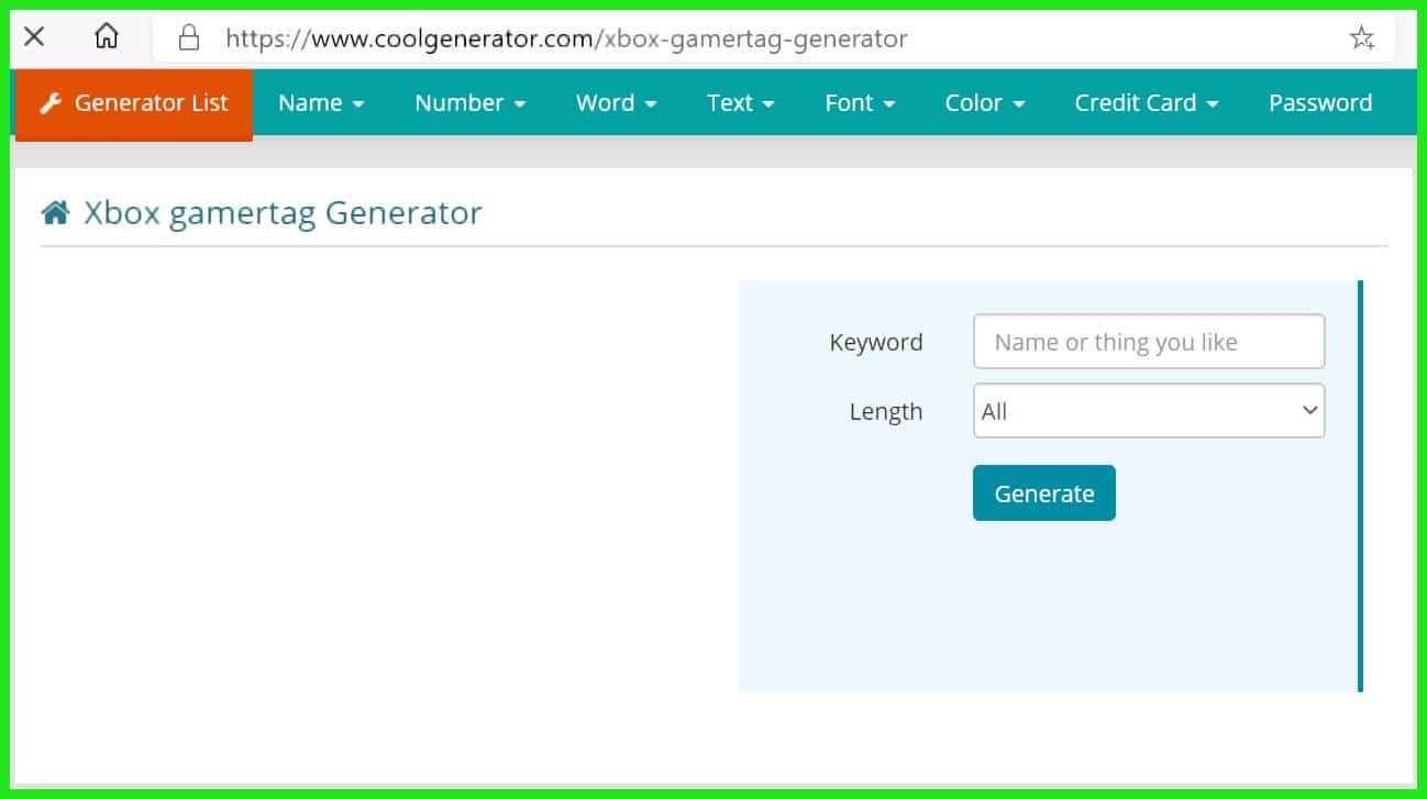 Gamertag Generator