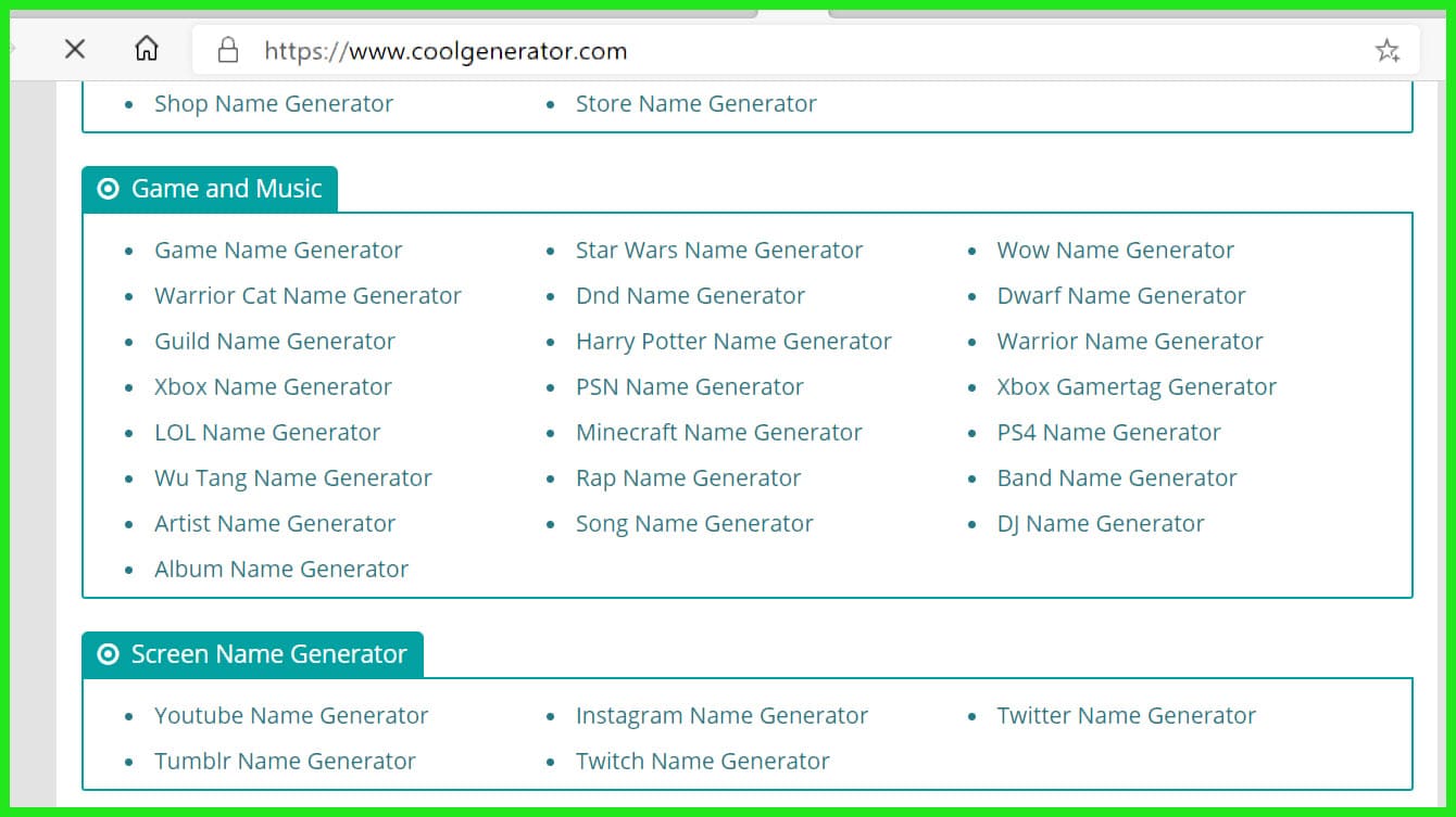 Cool Name Generator Xbox