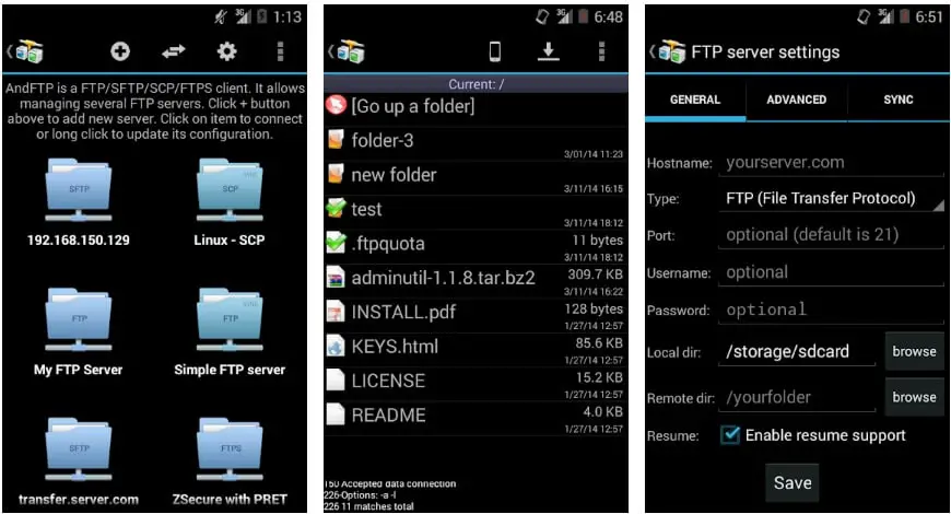 download the new for android FTP Disk