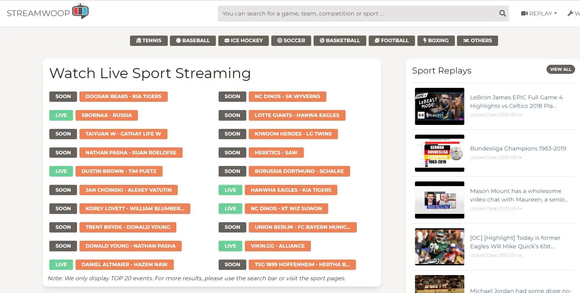 11 Of The Best Free Sports Streaming Sites
