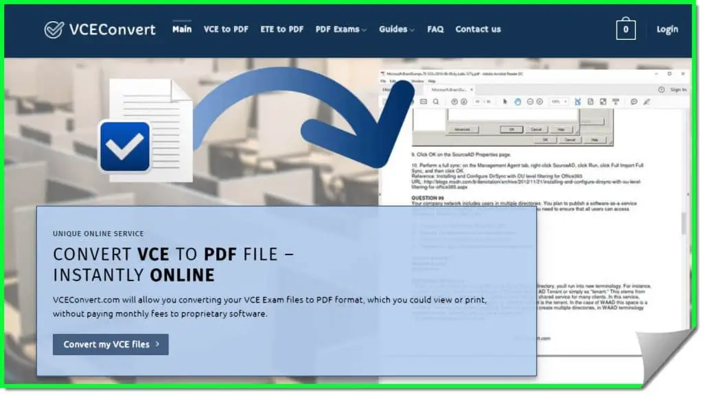 convert vce file to pdf