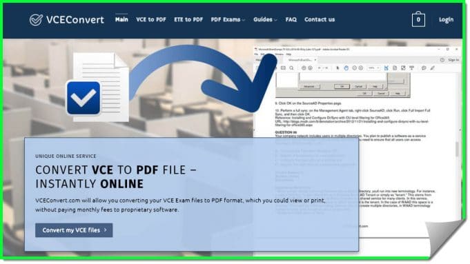 online vce to pdf converter free