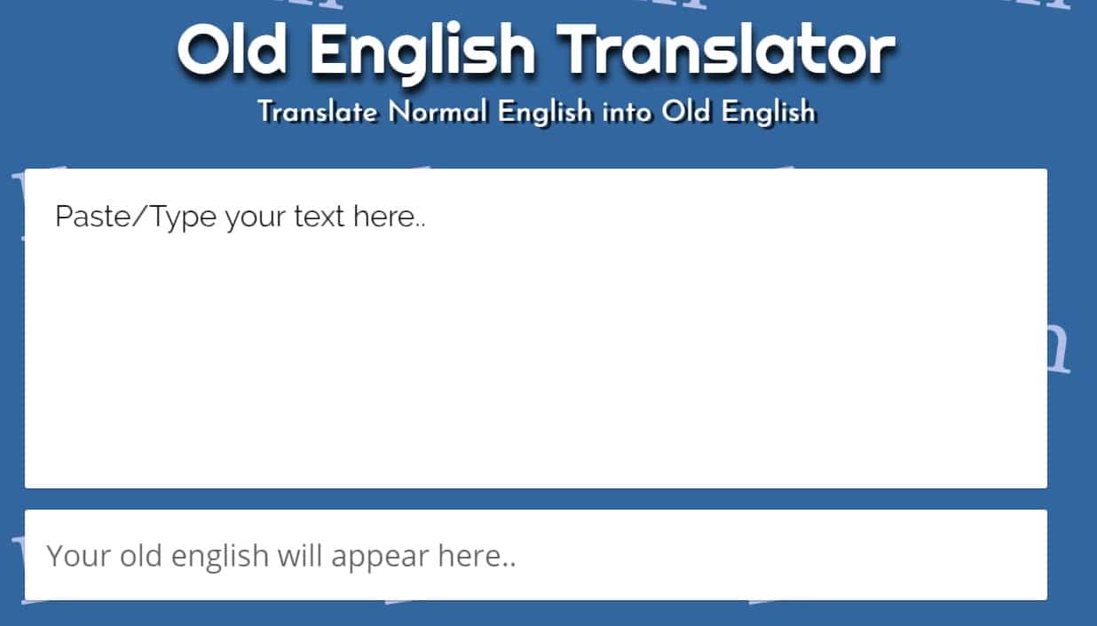 Old English Translator