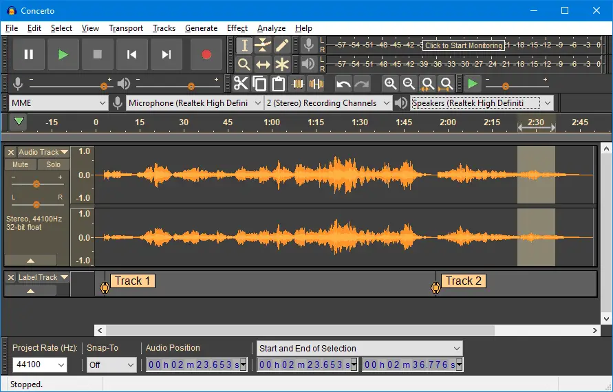 Audacity vs Garageband