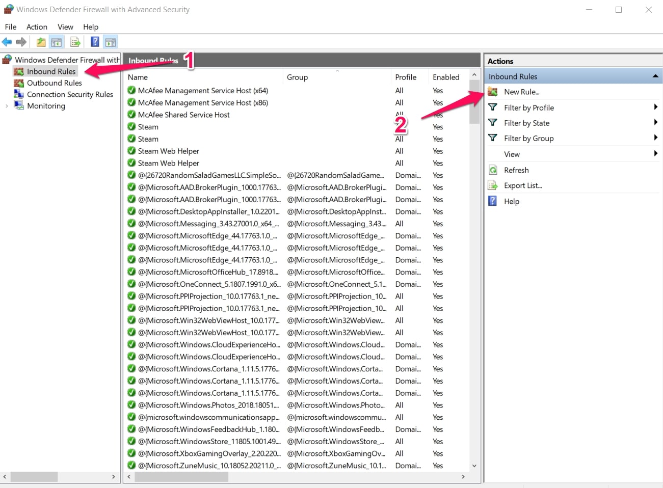 Port Forwarding on Windows 10