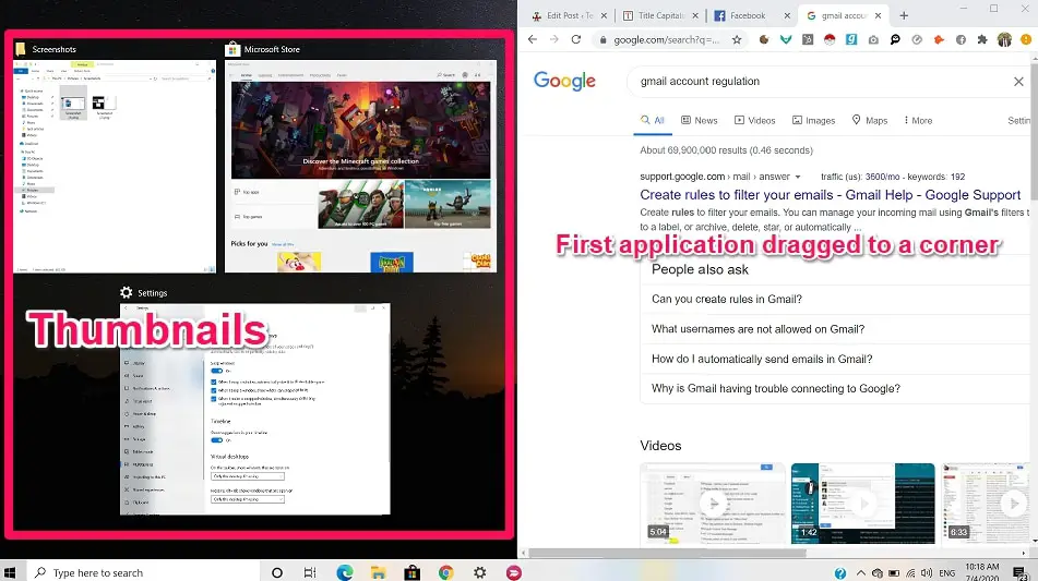 Split Screen on Windows 10