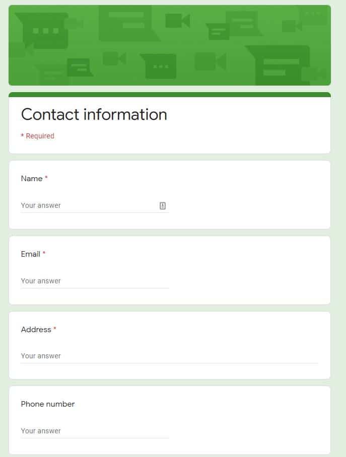 Best Google Forms Templates