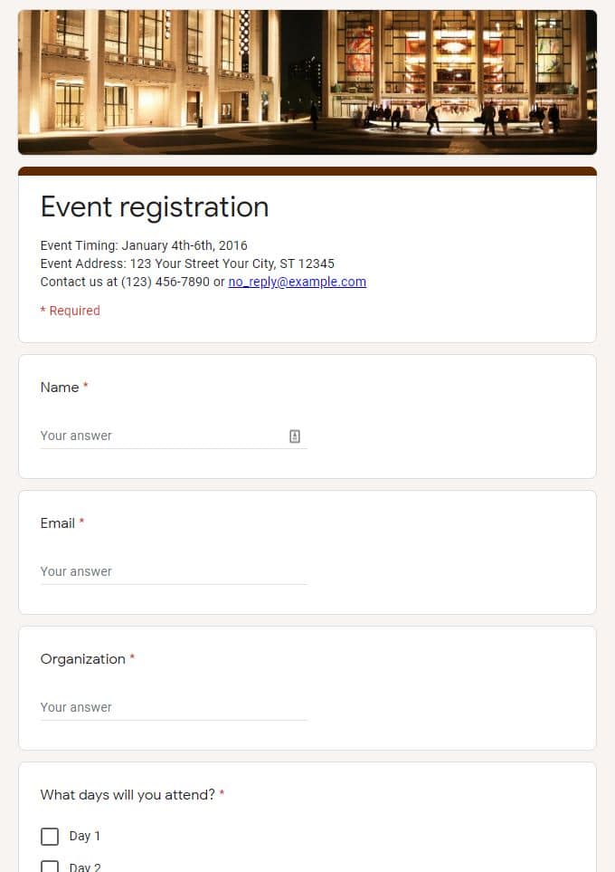 11 of The Best Google Forms Templates That You Can't Miss