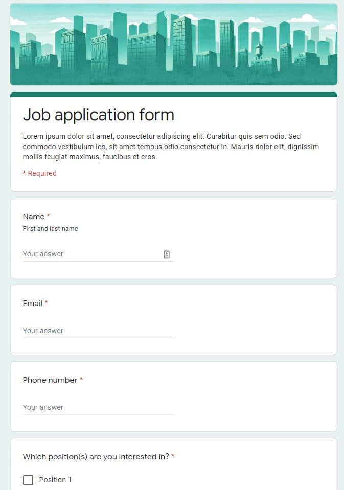 11 of The Best Google Forms Templates That You Can't Miss