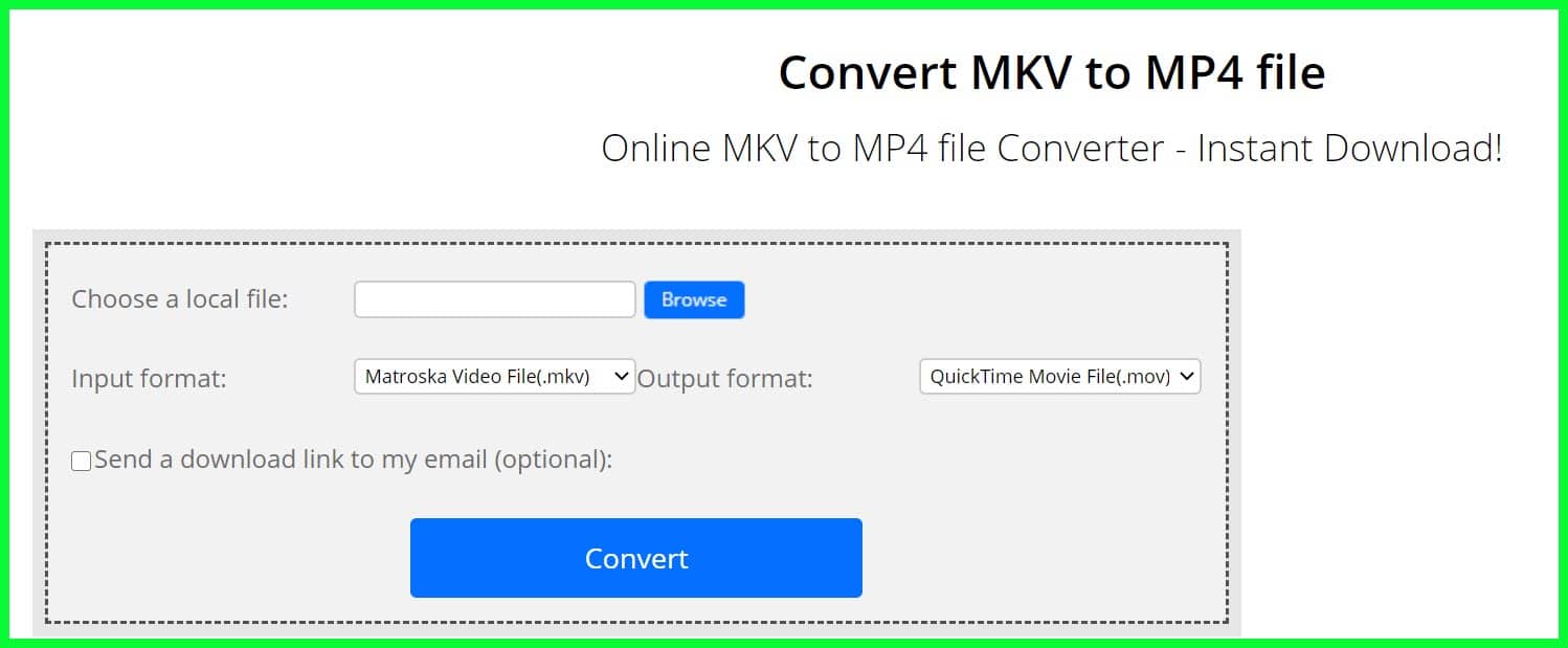 Convert Mkv to Mp4