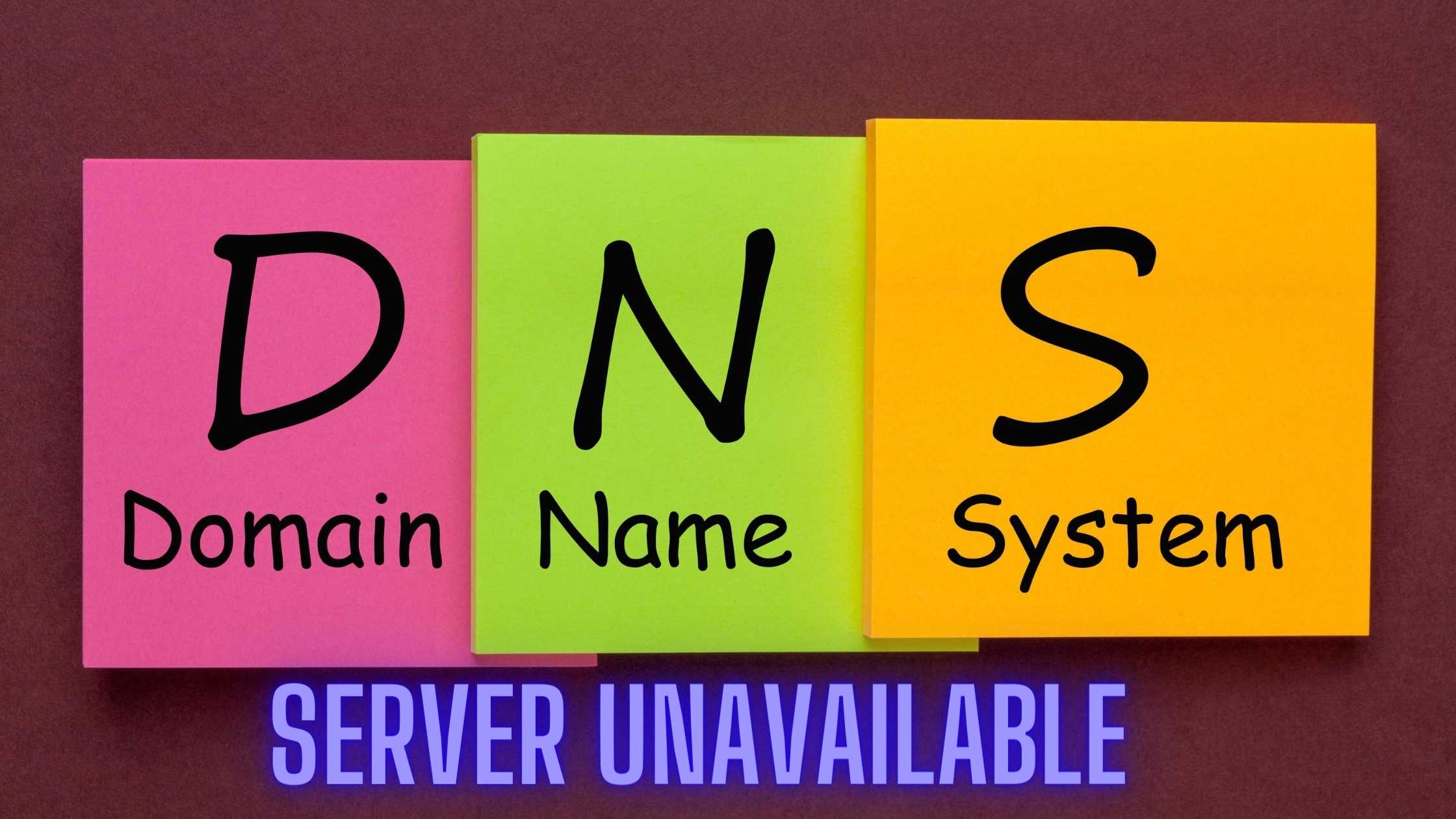 Service unavailable dns failure что это