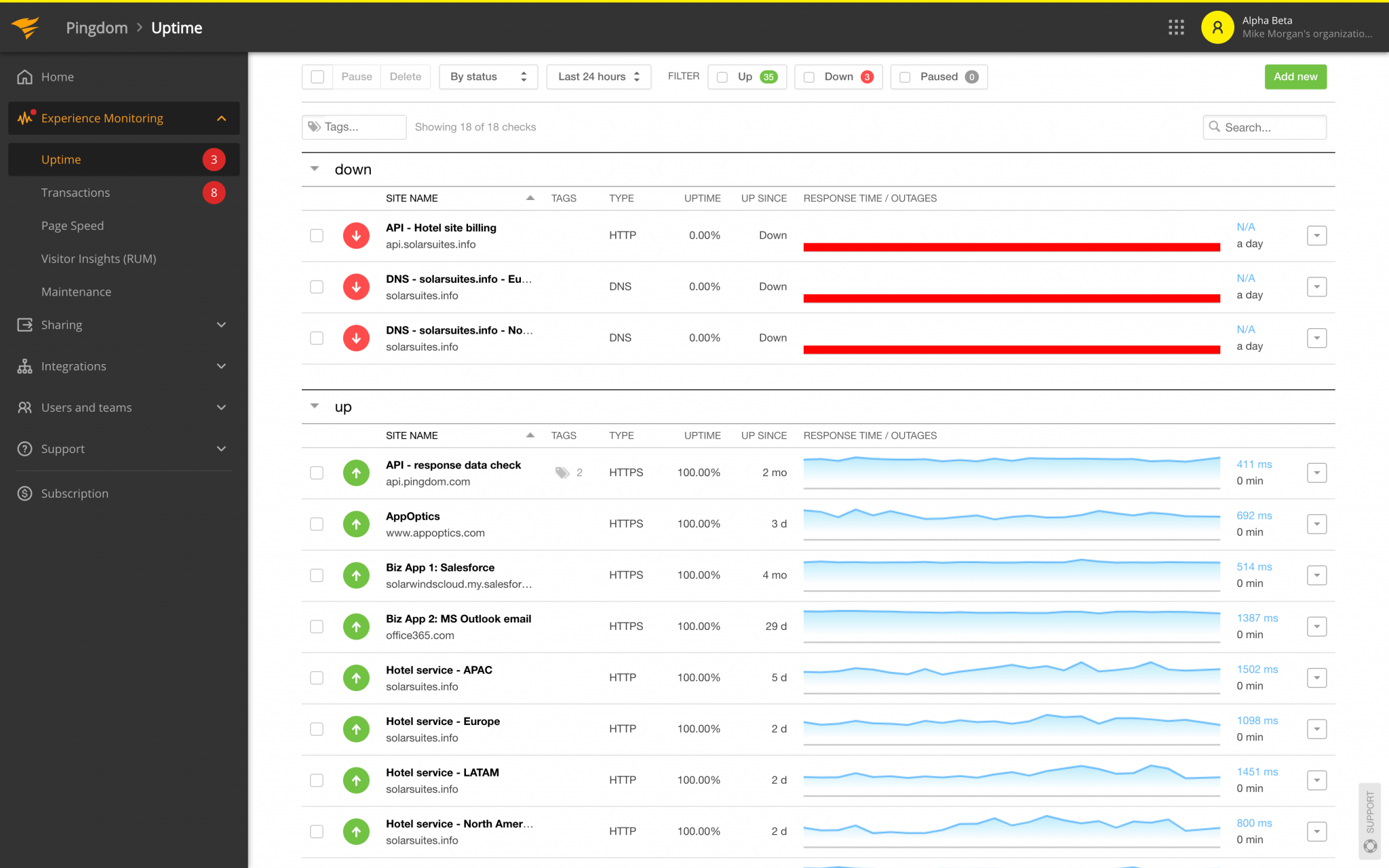 How to ping a website to test the availability of website 