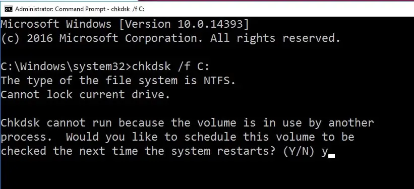 chkdsk windows 10