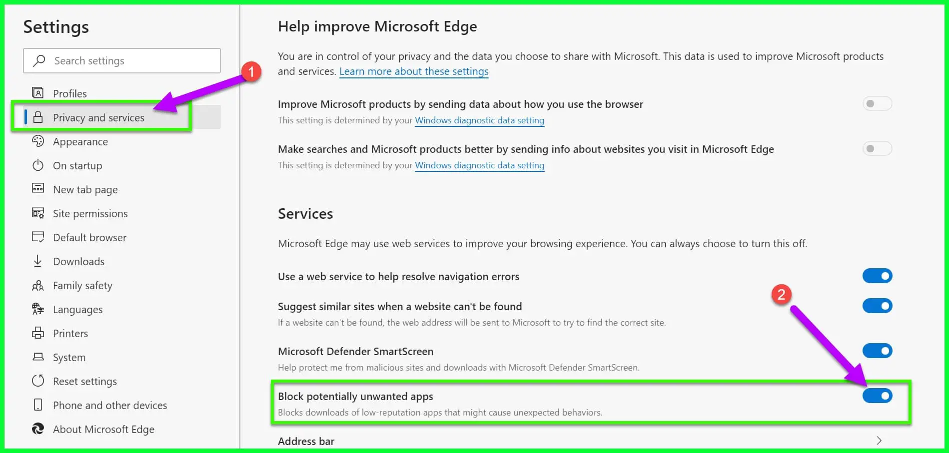 Microsoft Edge Flags