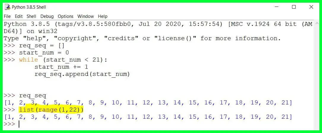 How To Create A Range Of Numbers In Python