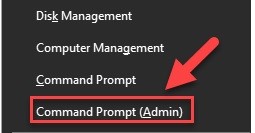 Run Command Prompt as an Administrator 