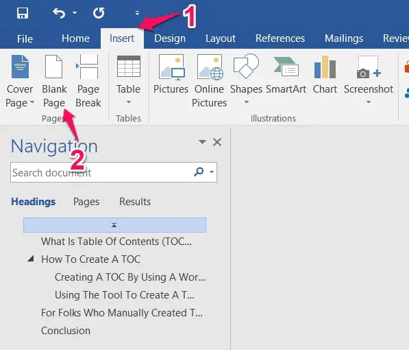 Create Table Of Contents In Microsoft Word & Google Doc
