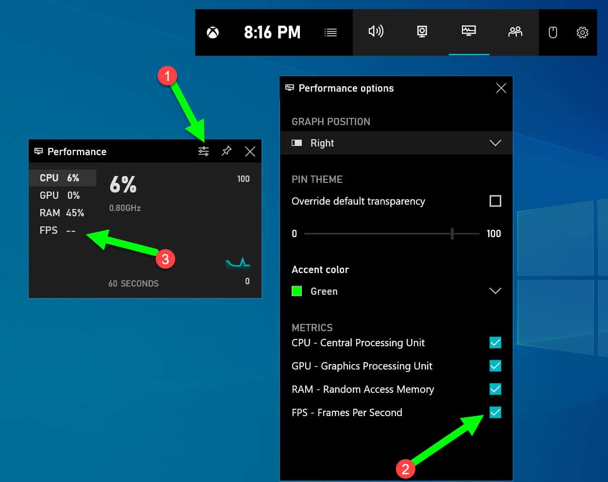 check fps counter on windows